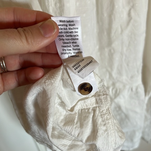 Sonoma white button down maxi dress with Swiss dot details - Picture 11 of 14